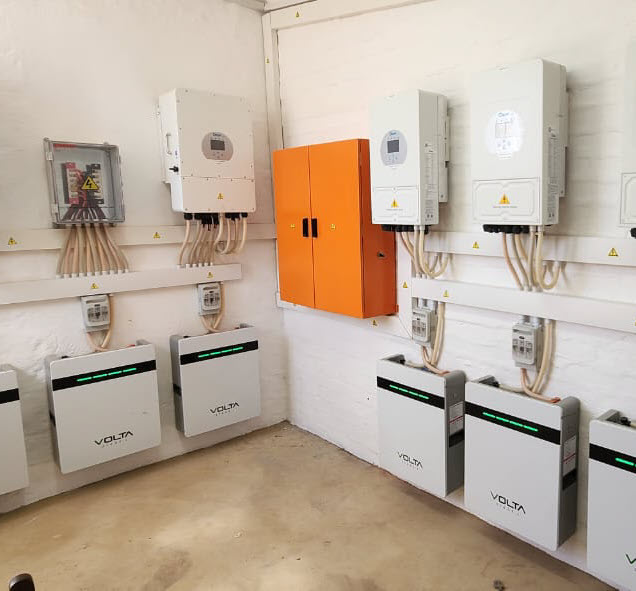 Multiple Solar Setup - Inverters and Batteries - Buffelsdrift Farm, Ladismith